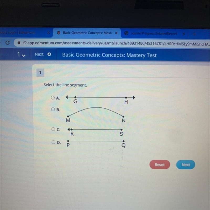 Select the line segment-example-1