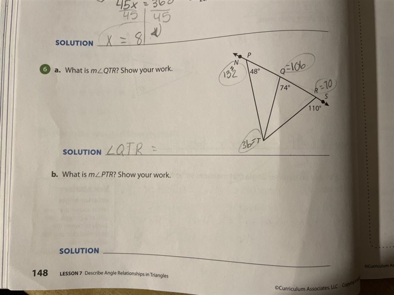 What is the measure of QTR? What is the measure of PTR?-example-1