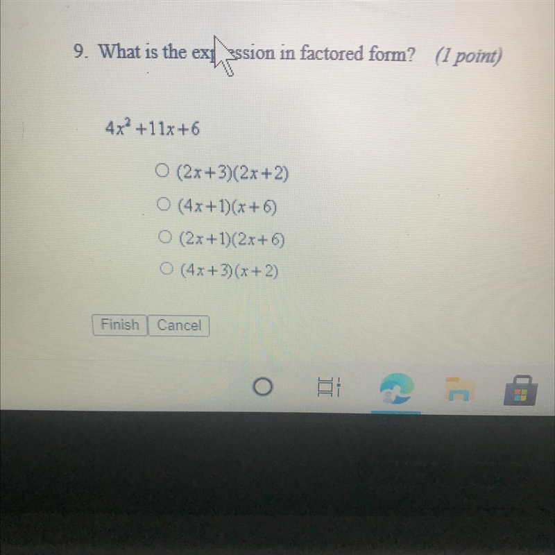 What is the expression in factored form? 42² +112+6-example-1