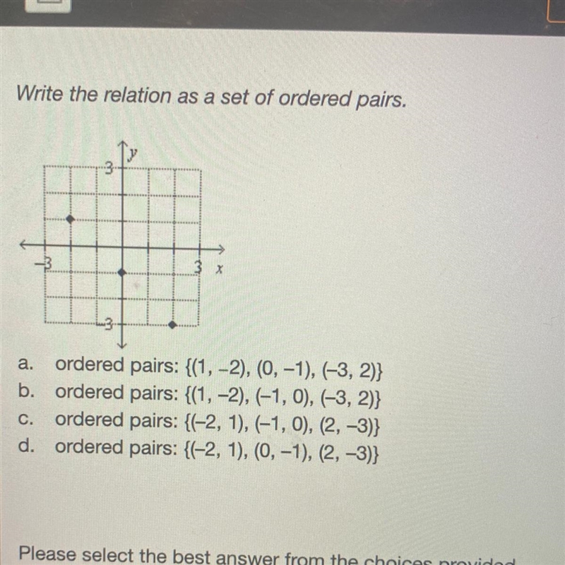 Write the relation is a set of ordered pairs￼-example-1