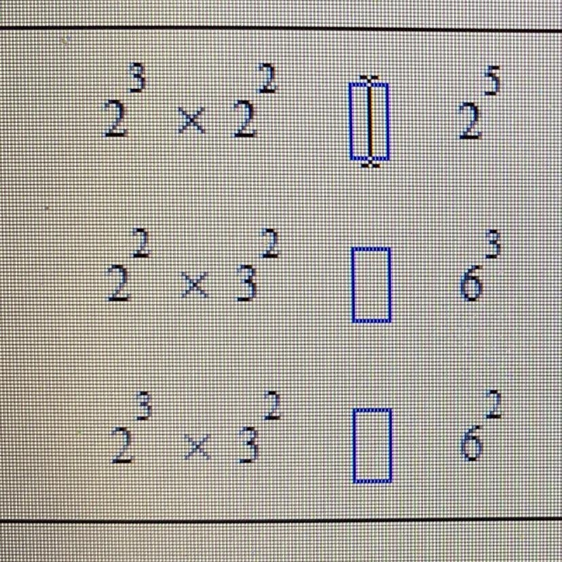 Ordering numbers with positive exponents Order the expressions by choosing >, &lt-example-1