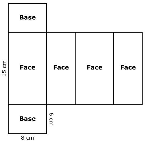 Look at this net for a rectangular prism. What is the surface area of the solid created-example-1