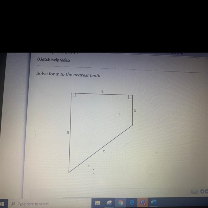 Solve for x to the nearest tenth-example-1