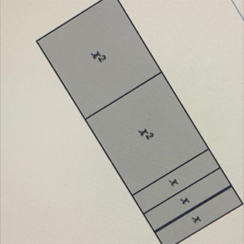 If the algebra tiles were rearranged into a different shape, how would the area change-example-1