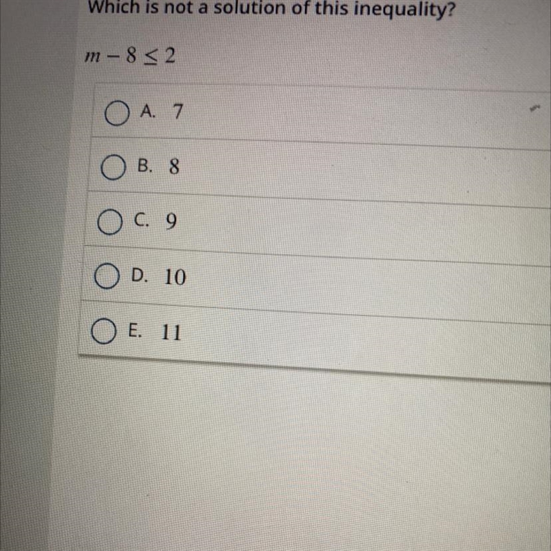 Which is not a solution of this inequality?-example-1