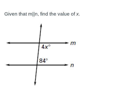 Given that m||n, find the value of x.-example-1