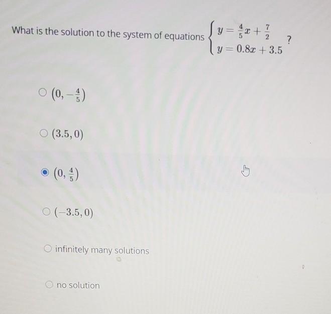 What is the solution to the system of equations ​-example-1