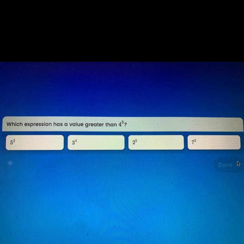 Which expression has a value greater than 43 ? PLEASEEE HELP!-example-1