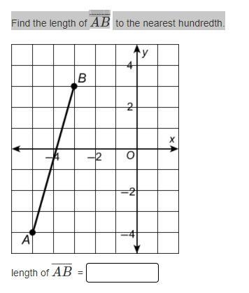 Find the length of AB¯¯¯¯¯¯¯¯ to the nearest hundredth.-example-1