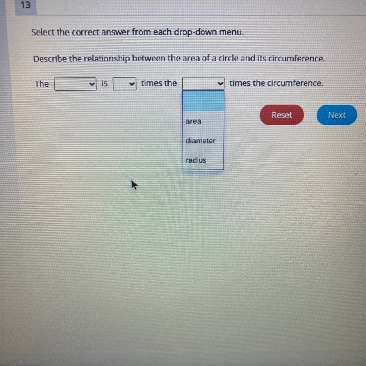 Select the correct answer from each drop-down menu. Describe the relationship between-example-1