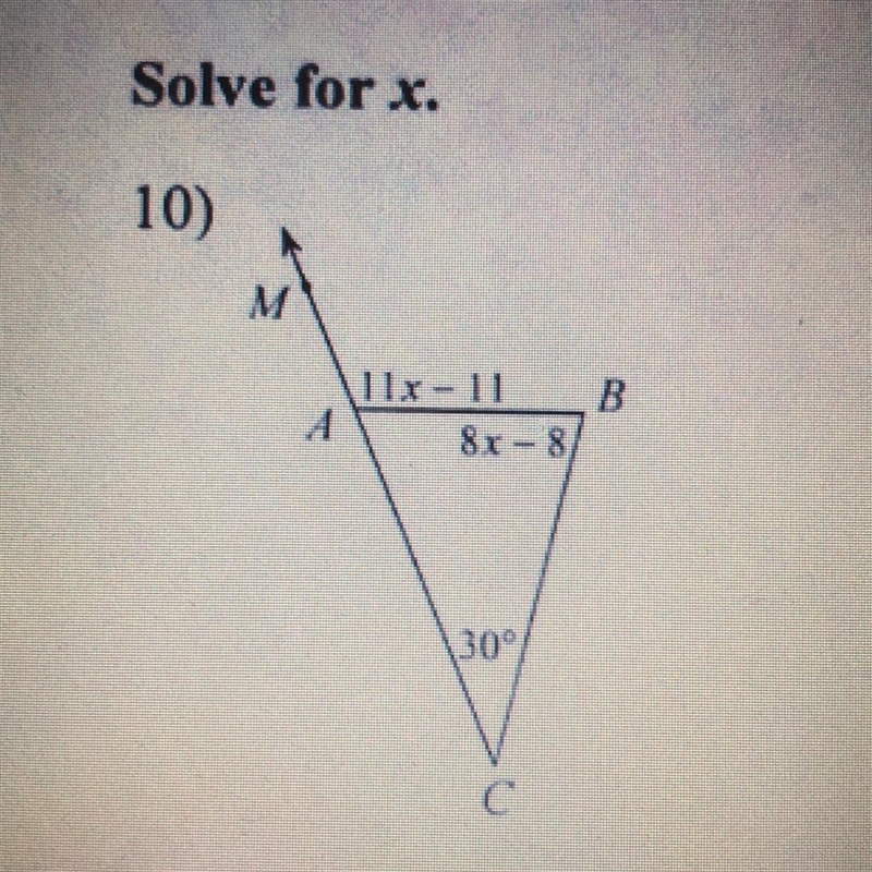 Solve for x (20 pts)-example-1