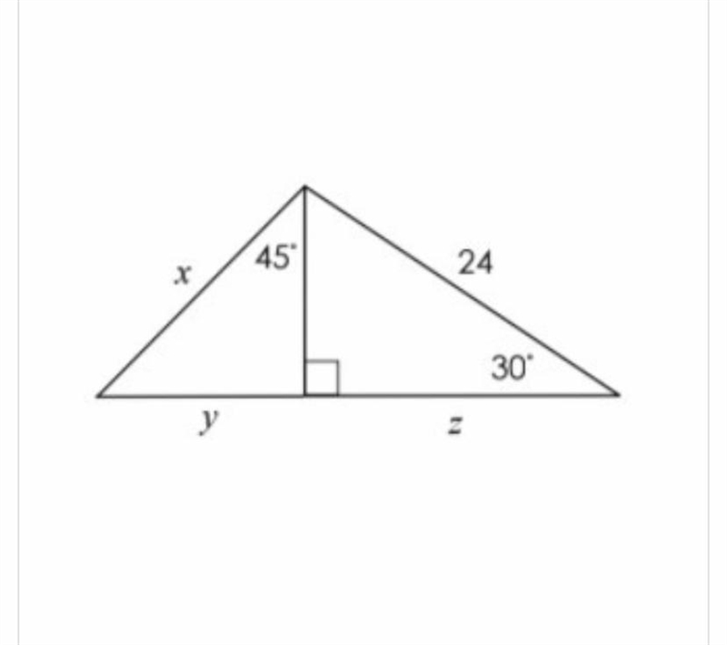 Find the missing variables pythagorean theorem-example-1