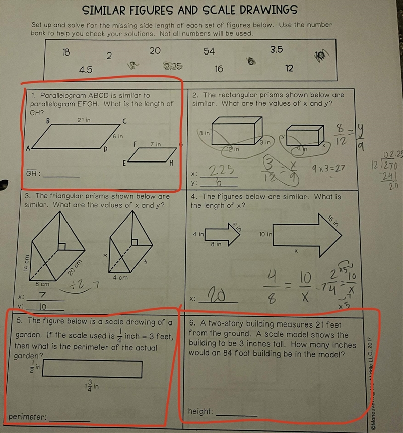 HELP ME PLEASE!!! answer 1, 5, and 6. It’s similar figures and drawing scales. It-example-1