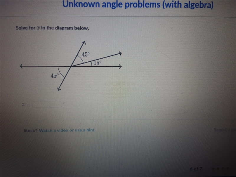 Solve for x in the diagram below-example-1