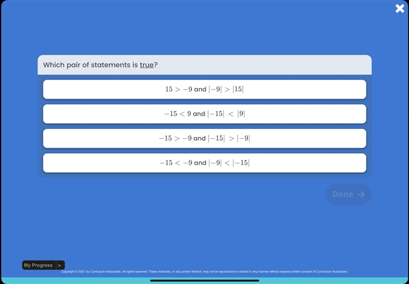 Which pair of statements is ture?-example-1