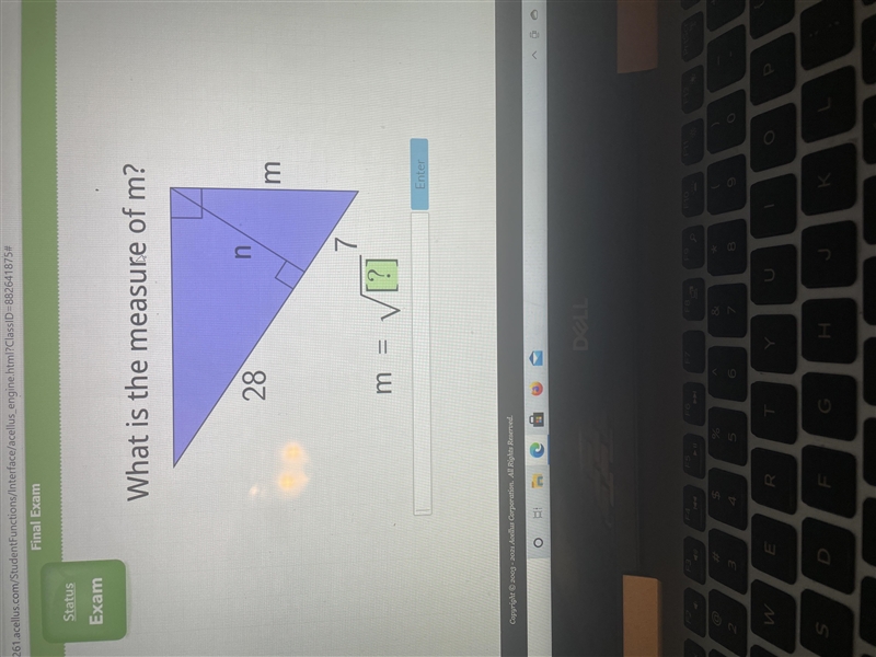 What is the measure of m?-example-1