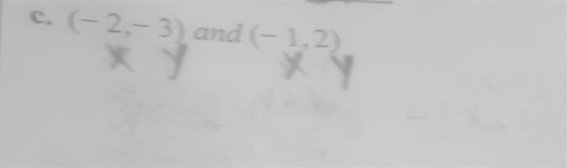 (-2,-3) (-1,2) write the equation in y=mx+b​-example-1