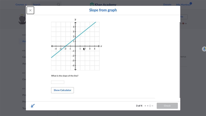 What is the slope of the line? khan academy-example-1