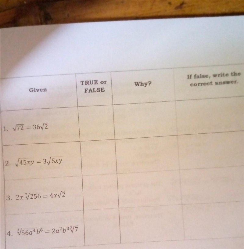 identify whether the given mathematical sentences below is true or false, then write-example-1