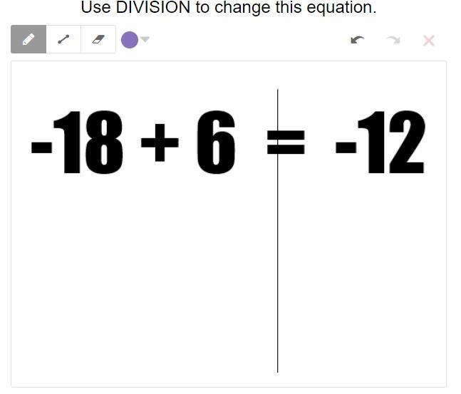 Plzzz answer I'm just dumm!!!!!! Use DIVISION to change this equation.-example-1