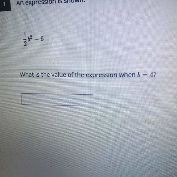 What is the value of the expression when b=4-example-1