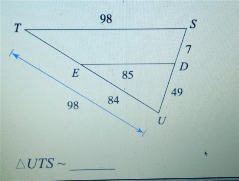 State if the triangles in each pair of similar. If so, state how you know they are-example-1