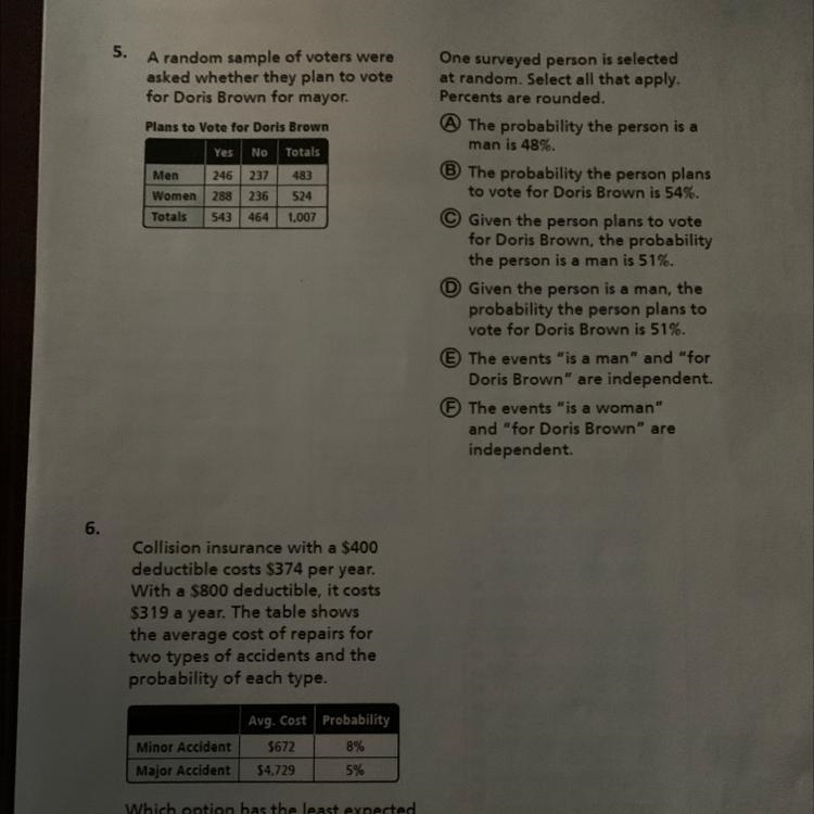 Please help with question 5 an 6 if you can!-example-1