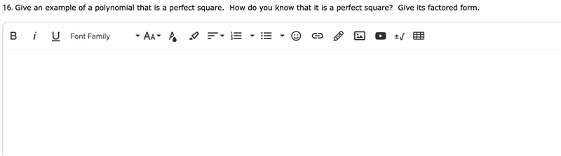 Give an example of a polynomial that is a perfect square. How do you know that it-example-1