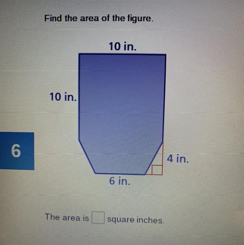 Find the area of the figure Someone plz help I’m giving 30 points its not 6 not 16 not-example-1