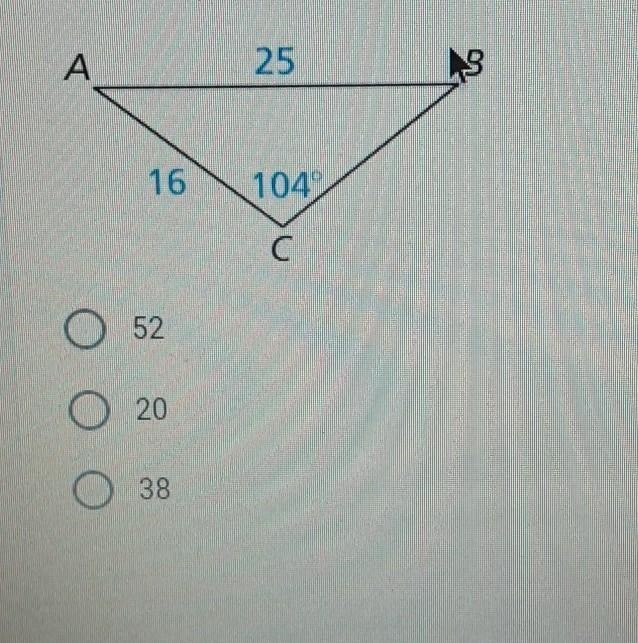 Find the measure of angle B. Round your answer to the nearest whole 10 points number-example-1