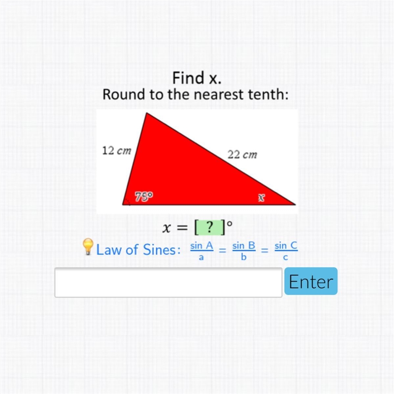 Find x and round to the nearest tenth:)-example-1