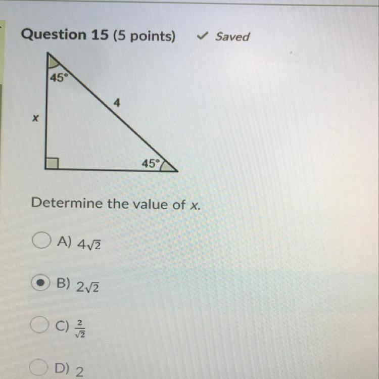 Determine the value of x.-example-1