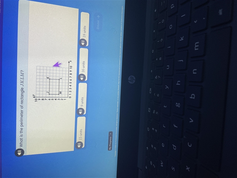 What is the perimeter of rectangle J K L M-example-1