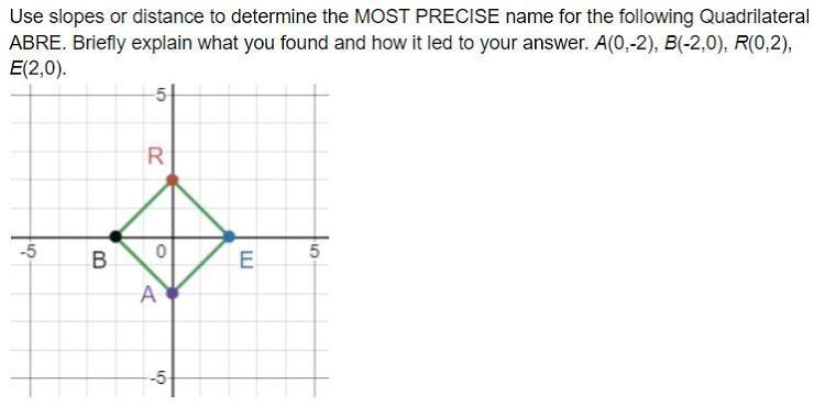 HELPPP!! Use slopes or distance to determine the MOST PRECISE name for the following-example-1