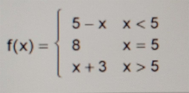 Find the indicated limit, if it exists. The limit is approaching 5. Possible Options-example-1