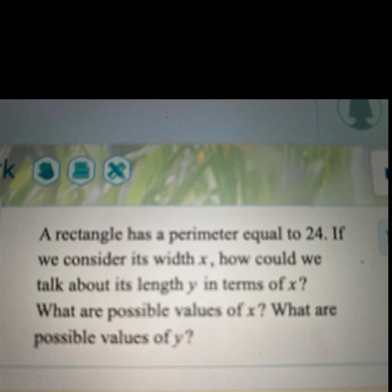 Y=?? length =? width =?-example-1