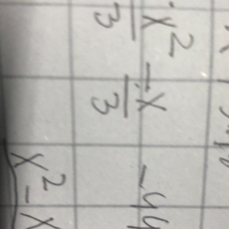 X square/3 - x/3 -44-example-1