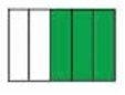 What percent represents the part of the model shaded green? A) 60% B) 62.5% C) 66.7% D-example-1