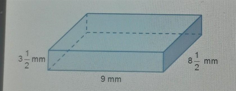 C What is the volume of the rectangular prism? 3 2 3. m 8 mm 9 mm​-example-1