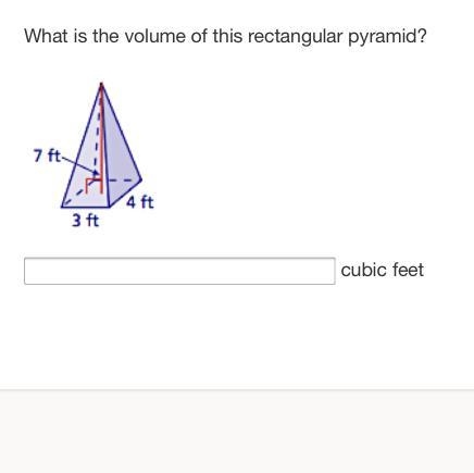 What is the volume of this rectangular pyramid? ______ cubic feet-example-1