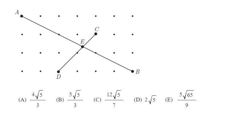 The diagram shows 28 lattice points, each one unit from its nearest neighbors. Segment-example-1