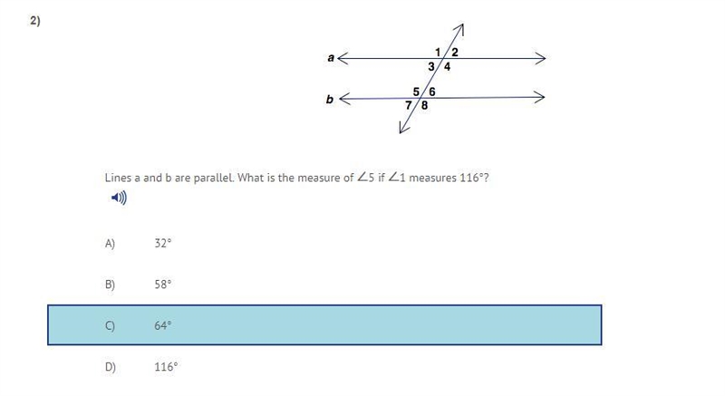 Which angles are supplementary? A. 1 and 4 B. 1 and 5 C. 3 and 5 D. 7 and 2 *I thought-example-1