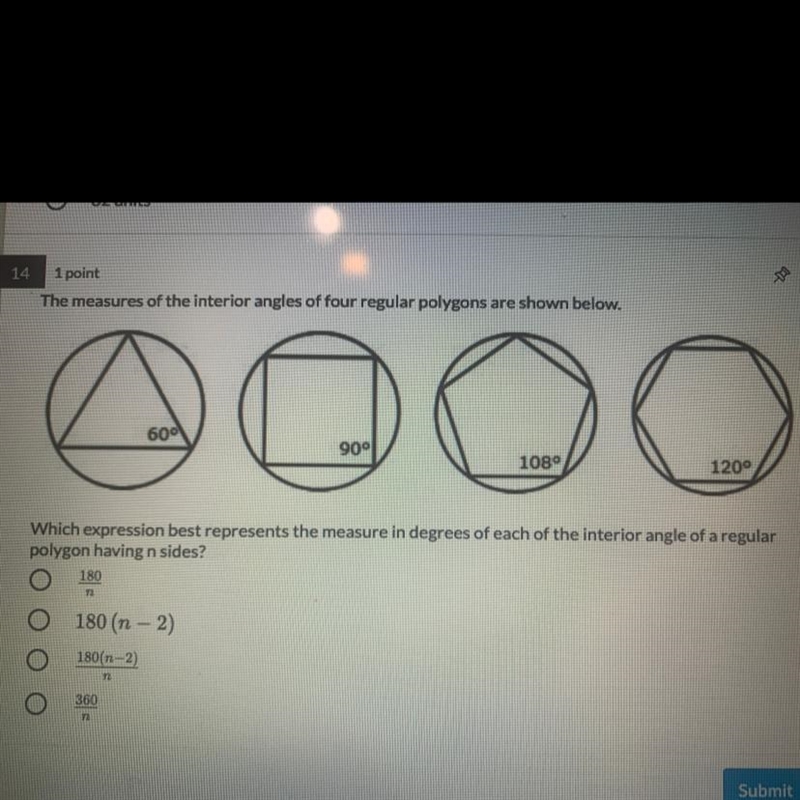 The measure of the interior angles of four refusal-example-1