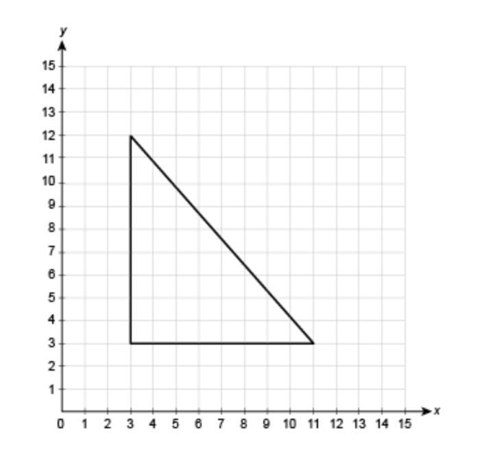 Item 16 What is the area of the triangle in the coordinate plane? 36 units² 38 units-example-1