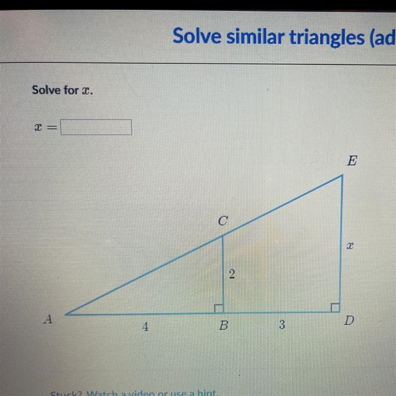 Solve similar triangles advanced Pleasee help! TIA-example-1