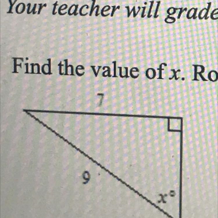 Find the value of x. Round to the nearest whole number.-example-1