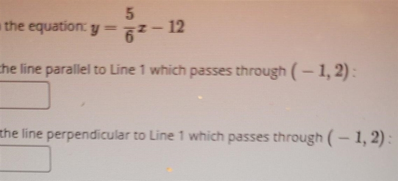 I'm having an issue with a perpendicular line equation ​-example-1