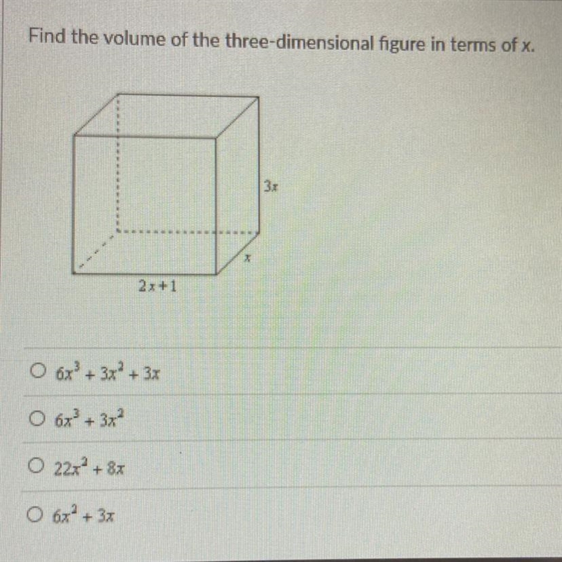 Find volume of figure in terms of x-example-1