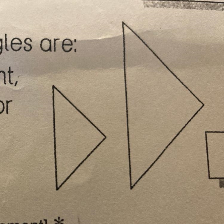 These triangles are: A) congruent, B) similar or C) neither.-example-1