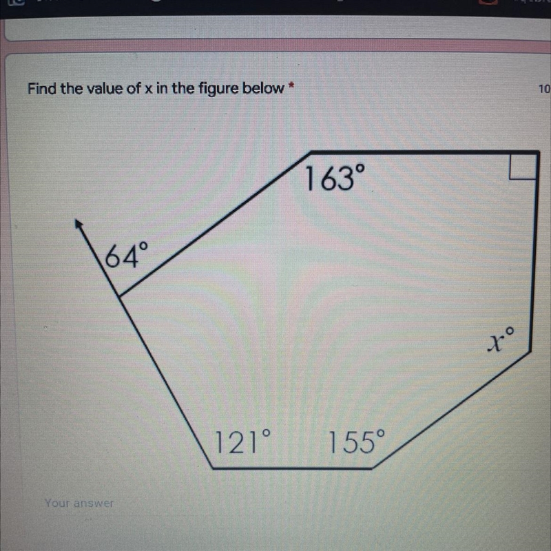 Find the value of x in the figure below *-example-1